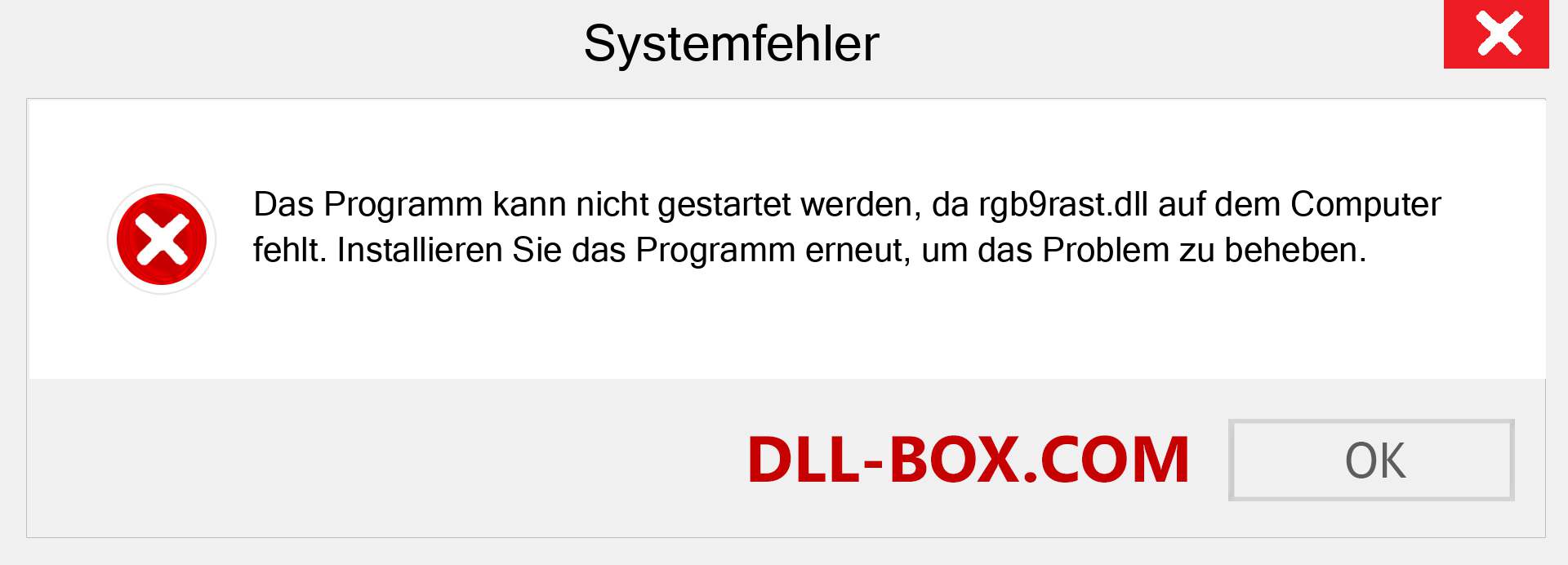 rgb9rast.dll-Datei fehlt?. Download für Windows 7, 8, 10 - Fix rgb9rast dll Missing Error unter Windows, Fotos, Bildern