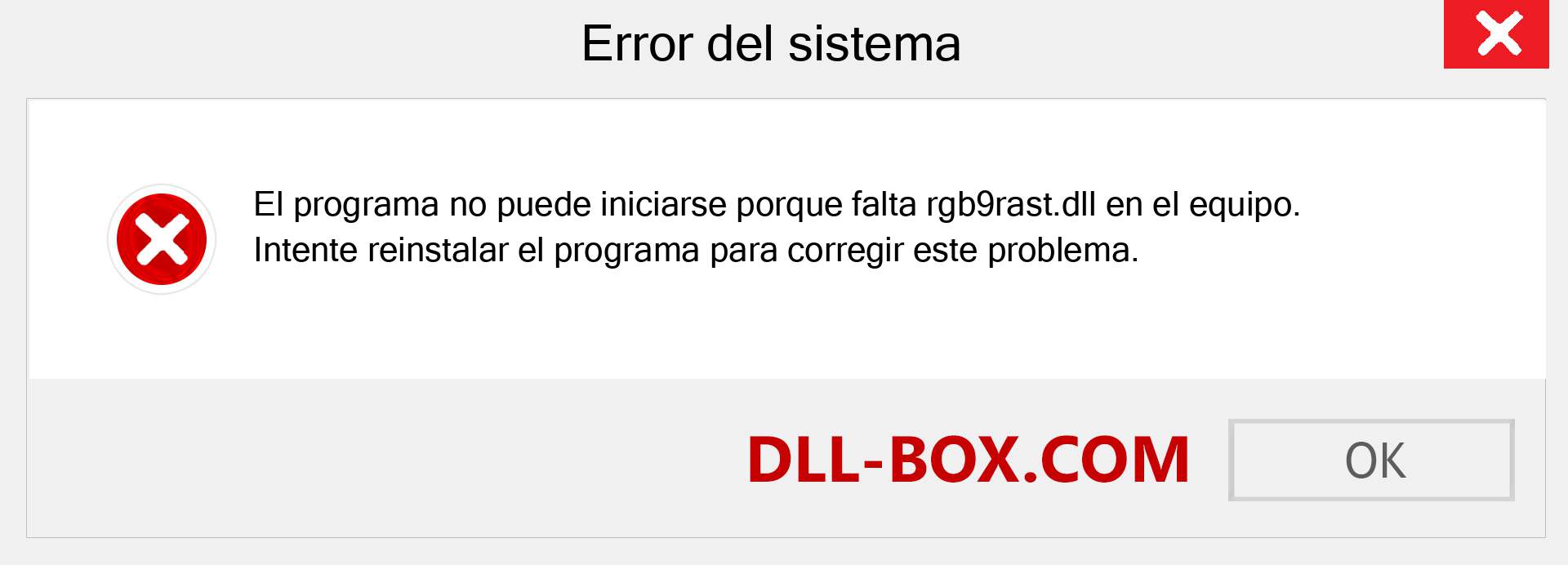 ¿Falta el archivo rgb9rast.dll ?. Descargar para Windows 7, 8, 10 - Corregir rgb9rast dll Missing Error en Windows, fotos, imágenes